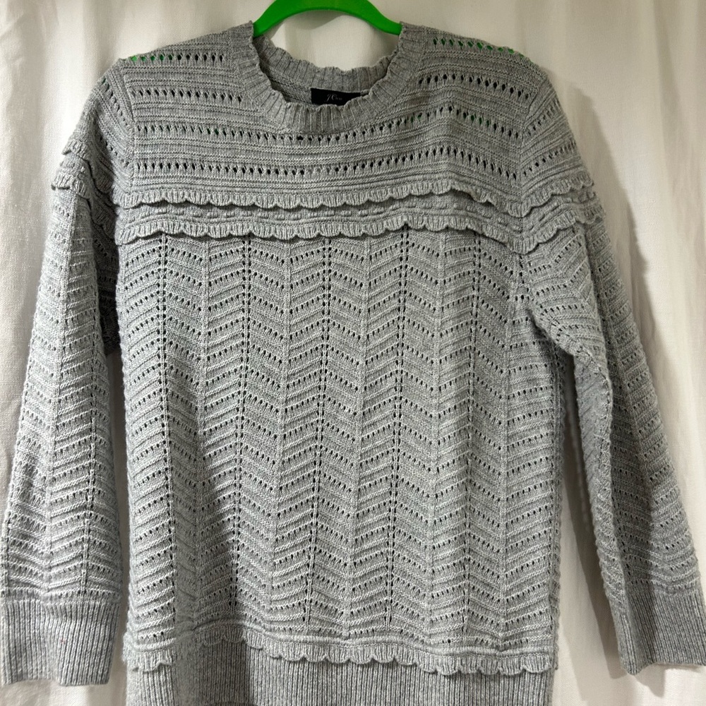JCrew gray knit sweater